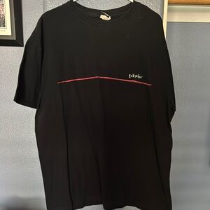 Quiksilver Black Tee with Subtle Red Line